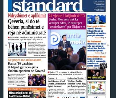 il-quotidiano-albanese-standardmi-onora-della-prima-pagina