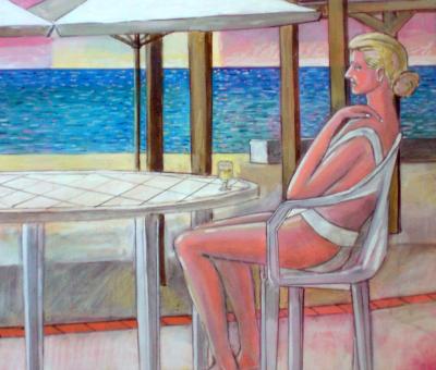 30-figura-al-lido-di-guardavalle-marina-rc-tecnica-mista-su-tela-cm-50x70-anno-2008