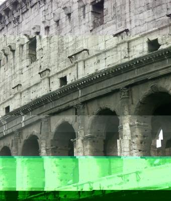 colosseo-luce-verde