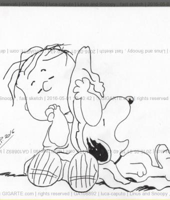 linus-and-snoopy-fast-sketch