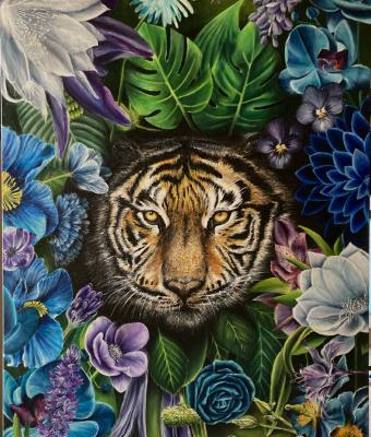 wild-tiger-among-blue-flowers