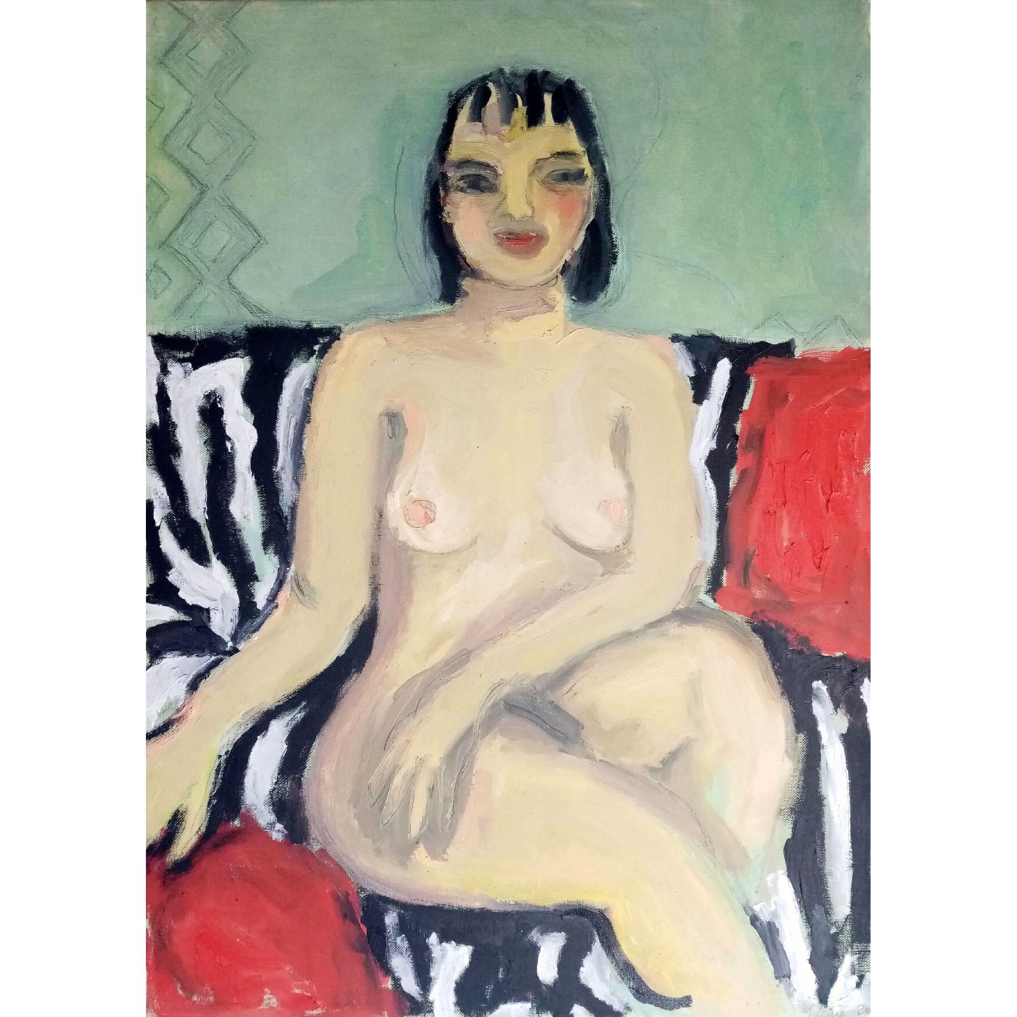 Nudo sul divano zebrato - Nude on zebra sofa - Selenia Bosso