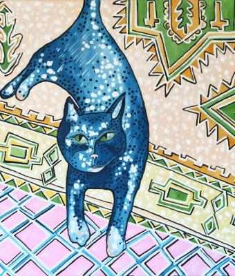 gatto-blu-sul-tappeto