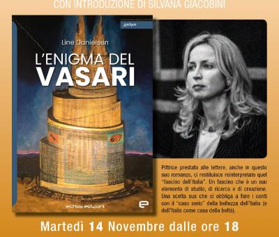 il-curatore-d-arte-salvo-nugnes-presenta-il-nuovo-libro-della-scrittrice-norvegese-line-danielsen-l-enigma-del-vasari